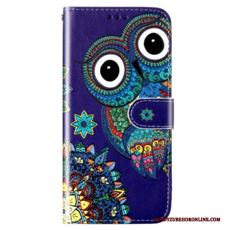 Flip Case Für Samsung Galaxy S23 Plus 5G Mit Kordel Tanga-eule