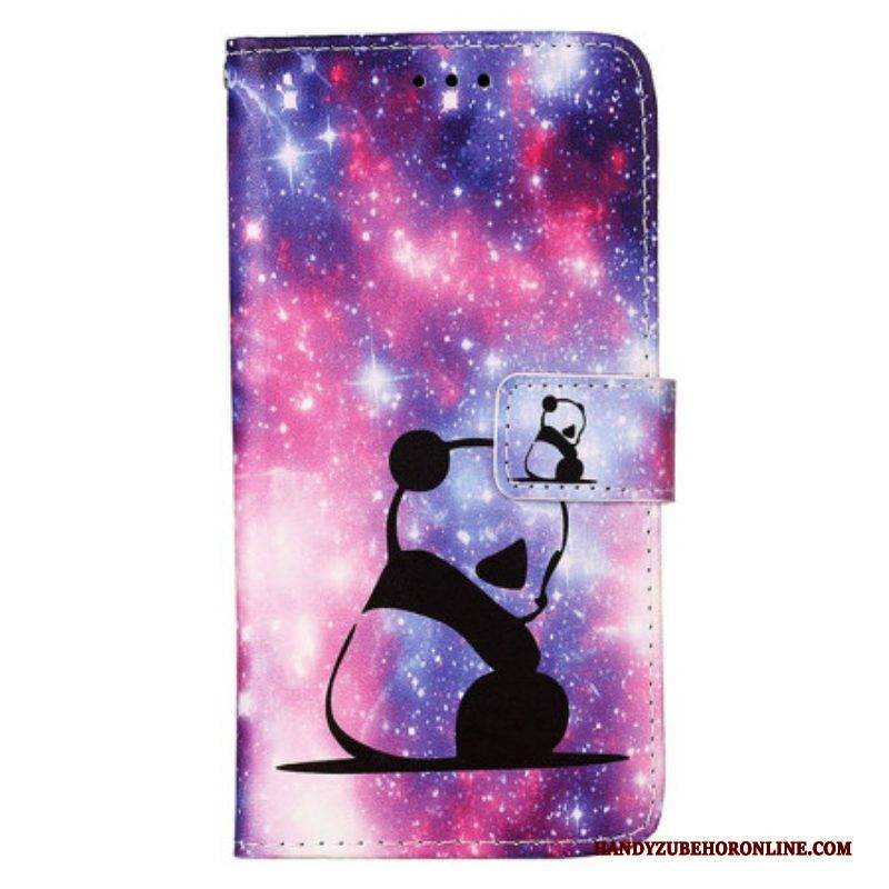 Flip Case Für Samsung Galaxy S23 Ultra 5G Panda-galaxie