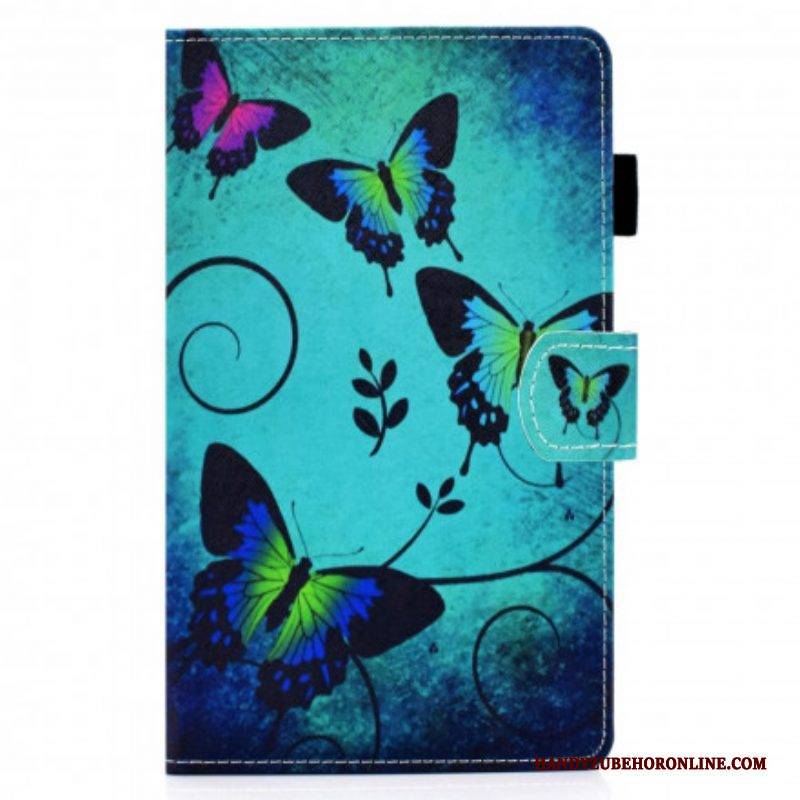 Flip Case Für Samsung Galaxy Tab A7 (2020) Einzigartige Schmetterlinge