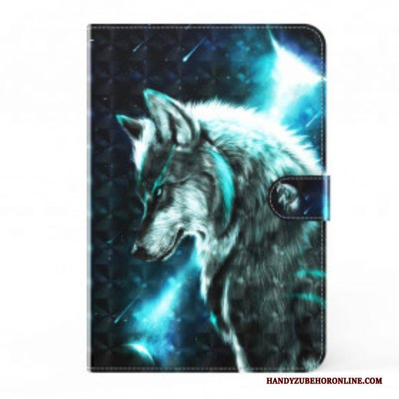 Flip Case Für Samsung Galaxy Tab A7 (2020) Lichtfleck Wilder Wolf