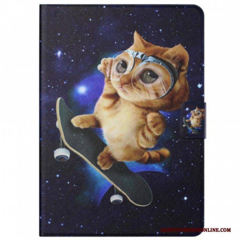 Flip Case Für Samsung Galaxy Tab A8 (2021) Katzen-skateboarden