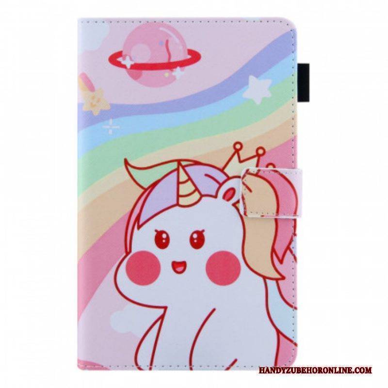 Flip Case Für Samsung Galaxy Tab A8 (2021) Süßes Einhorn