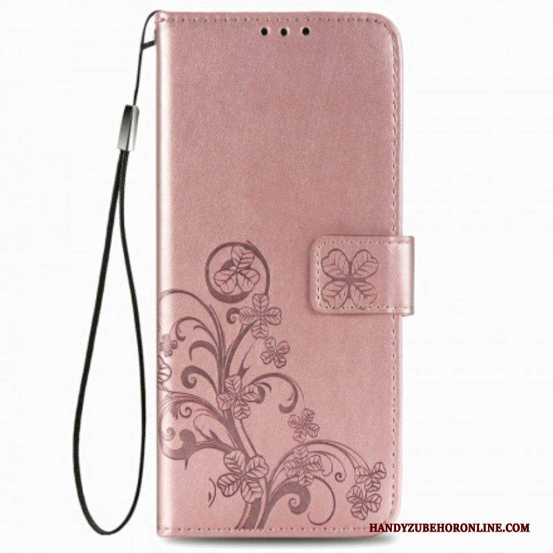 Flip Case Für Samsung Galaxy Z Fold 3 5G Blumen-design Mit Umhängeband