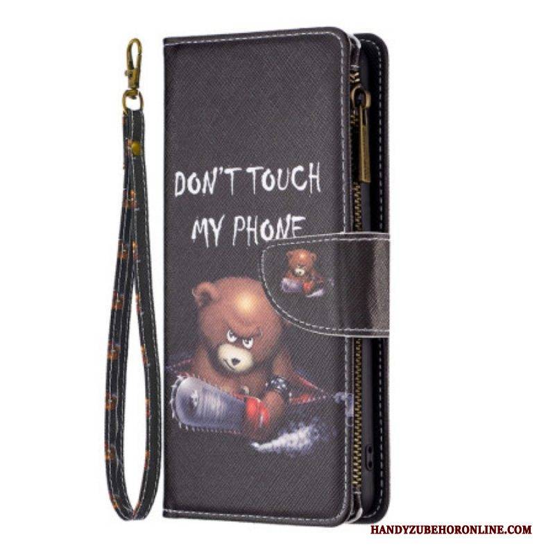 Flip Case Für Xiaomi 13 Pro Reißverschlusstasche Dangerous Bear