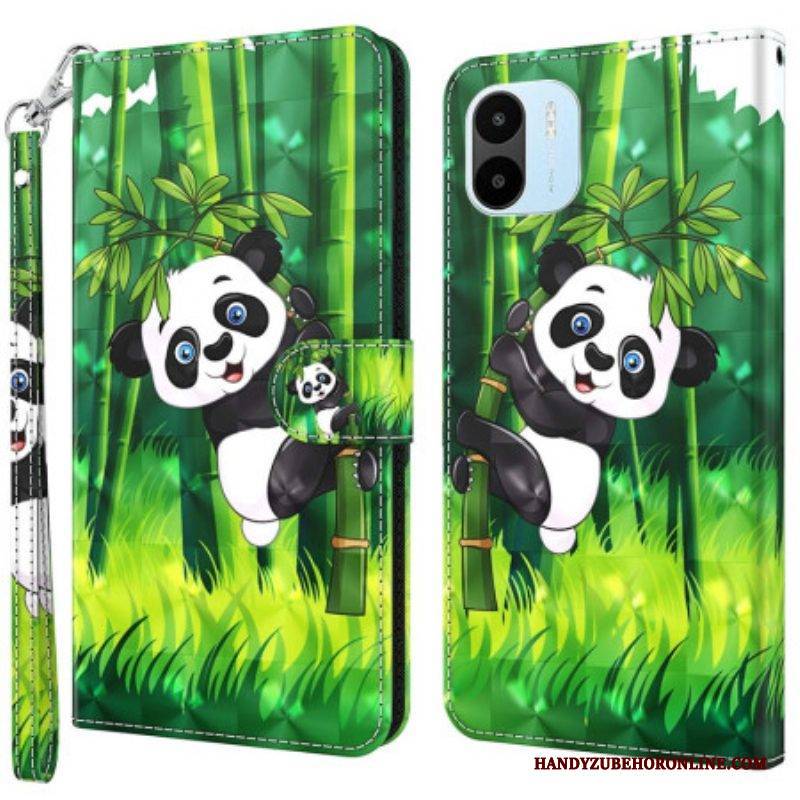 Flip Case Für Xiaomi Redmi A1 Panda Und Bambus