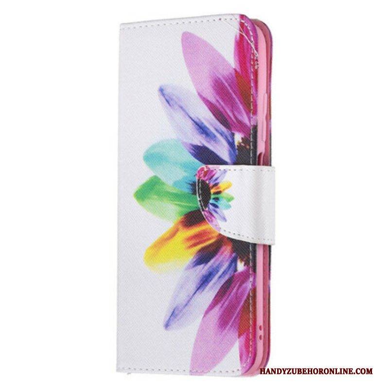 Flip Case Für Xiaomi Redmi Note 10 5G Aquarellblume