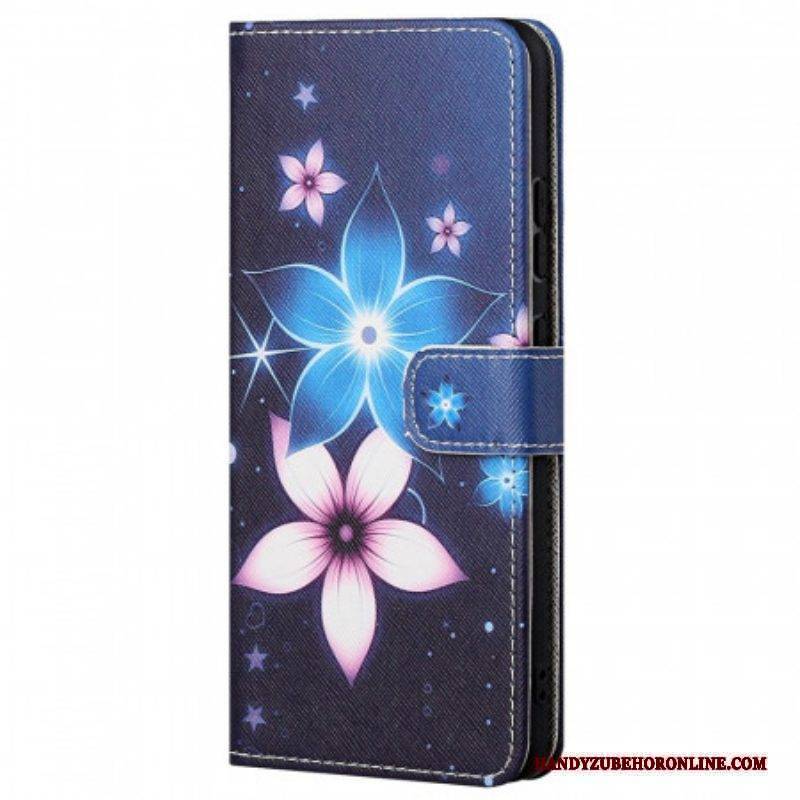 Flip Case Für Xiaomi Redmi Note 11 Pro / 11 Pro 5G Mit Kordel Mondriemenblumen