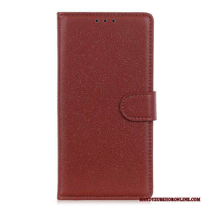 Flip Case Für Xiaomi Redmi Note 11 Pro / 11 Pro 5G Traditionelles Litschi-kunstleder