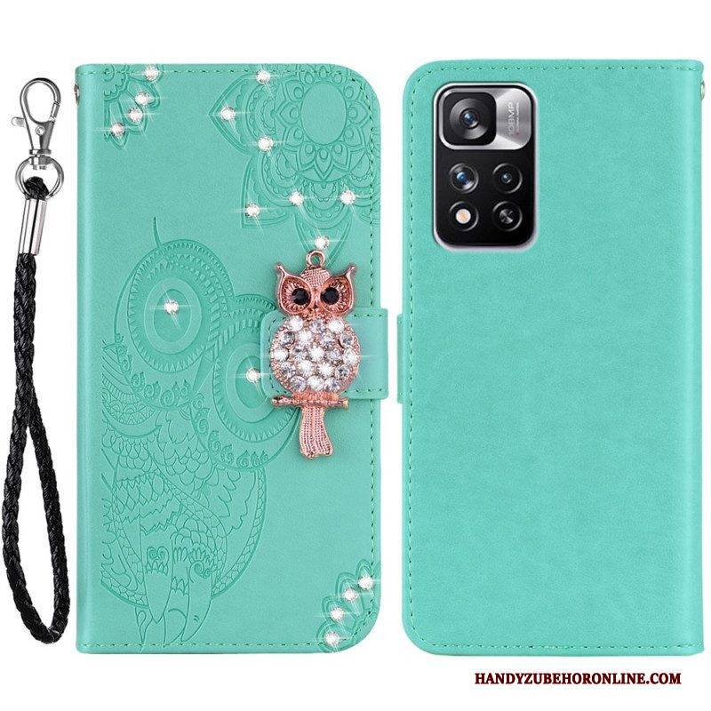 Flip Case Für Xiaomi Redmi Note 11 Pro Plus 5G Eulen-mandala Und Charme