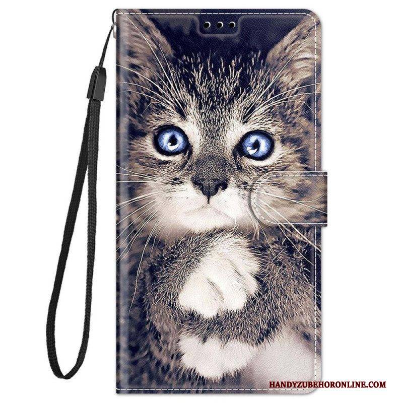 Flip Case Für Xiaomi Redmi Note 11 Pro Plus 5G Mit Kordel Tanga-katzen-fan