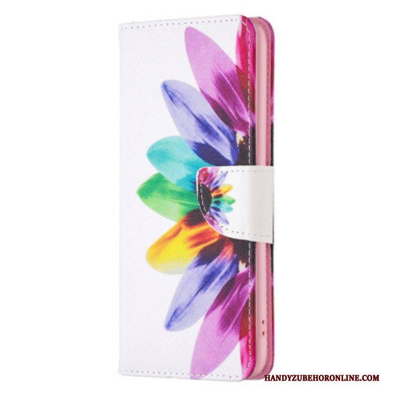 Flip Case Für Xiaomi Redmi Note 12 5G Aquarellblume