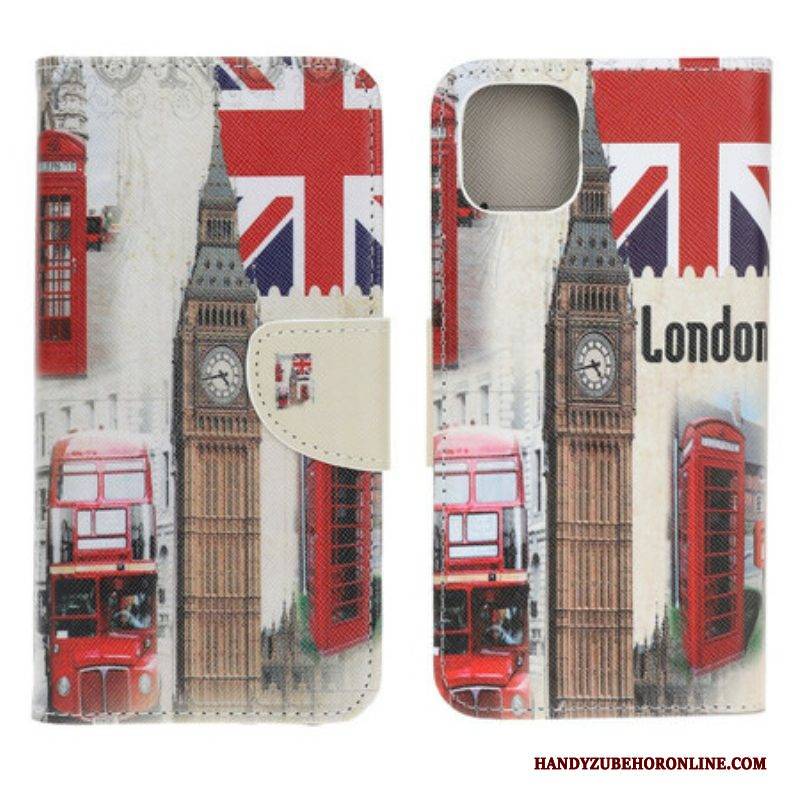 Flip Case Für iPhone 13 Mini Londoner Leben