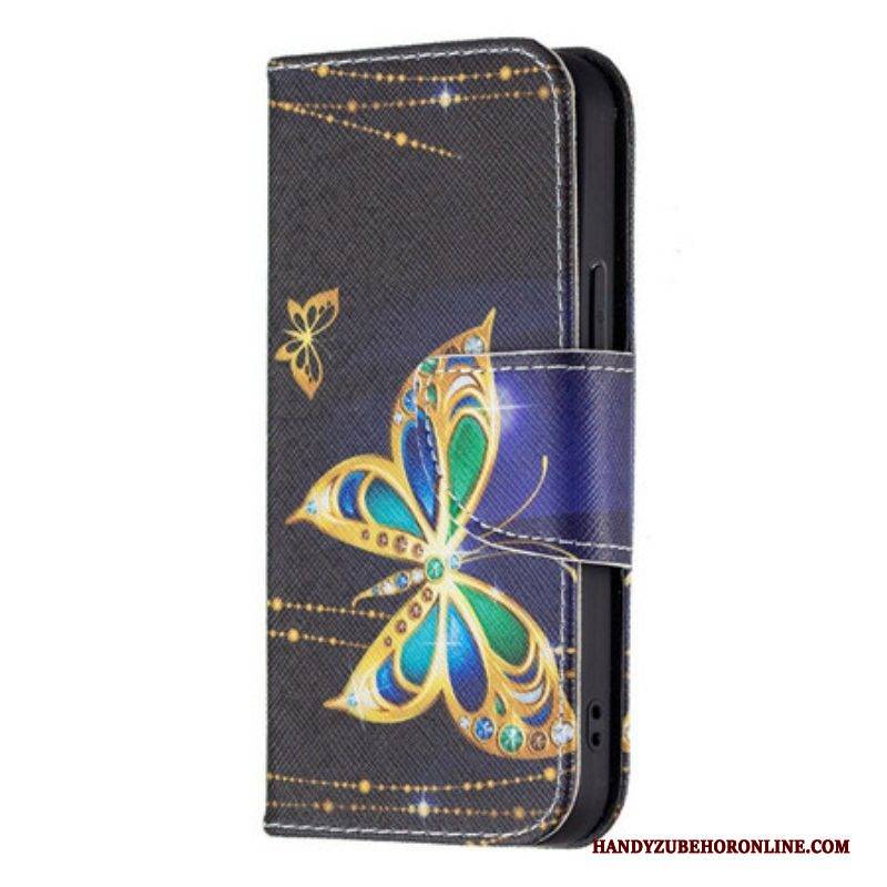 Flip Case Für iPhone 13 Mini Magischer Schmetterling
