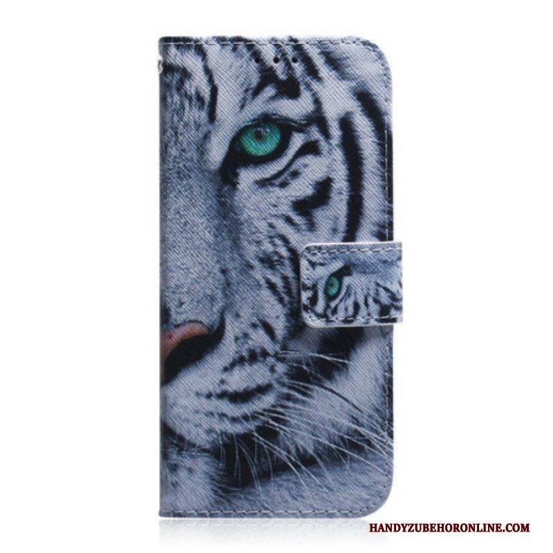Flip Case Für iPhone 13 Mini Tigergesicht
