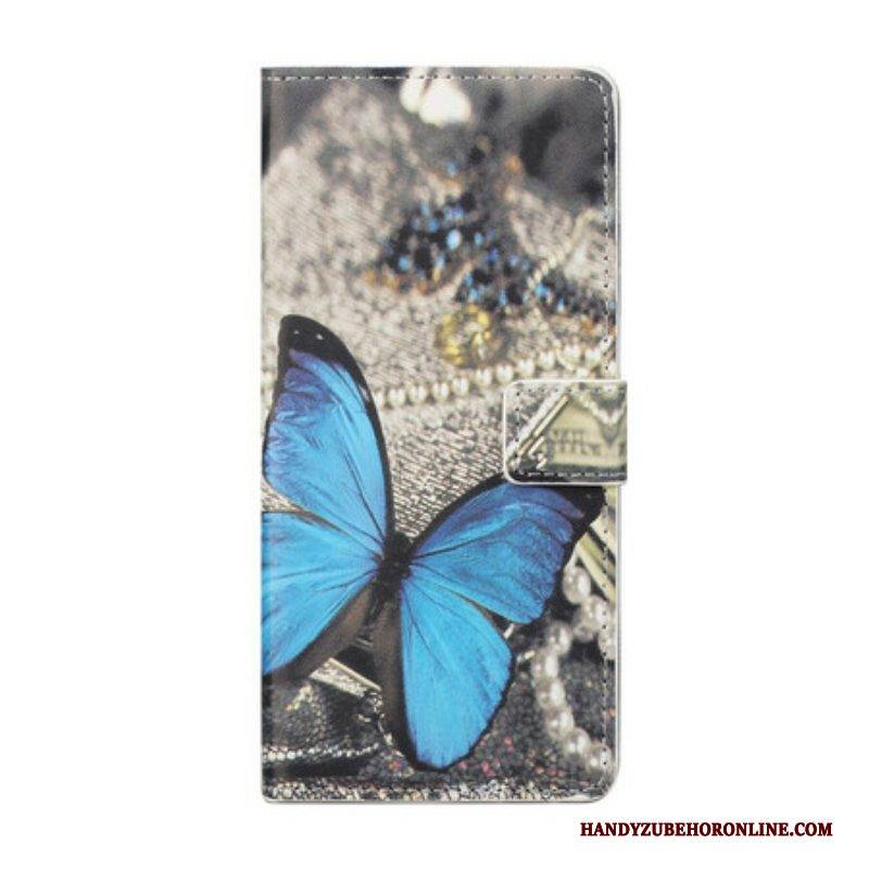 Flip Case Für iPhone 13 Pro Blauer Schmetterling