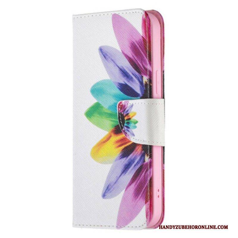 Flip Case Für iPhone 13 Pro Max Aquarellblume