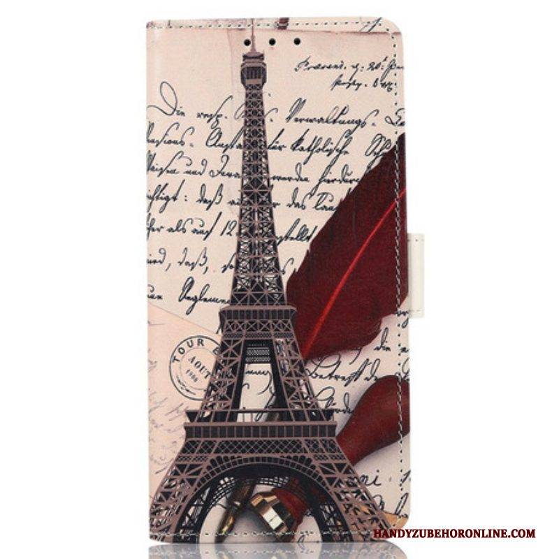 Flip Case Für iPhone 13 Pro Max Der Eiffelturm Des Dichters