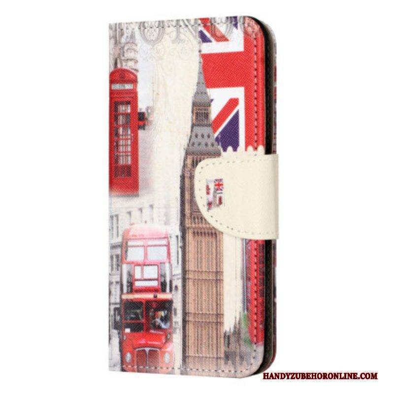Flip Case Für iPhone 15 Plus Londoner Leben