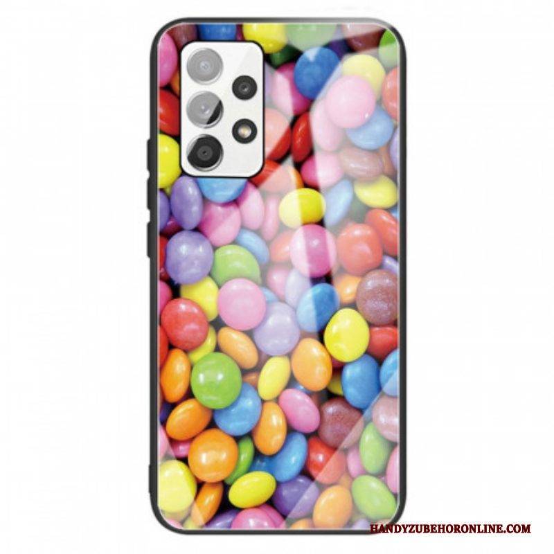 Handyhülle Für Samsung Galaxy A13 Süßigkeiten Aus Gehärtetem Glas