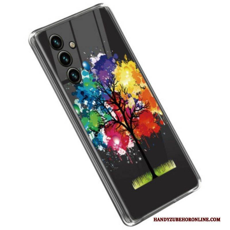 Handyhülle Für Samsung Galaxy A14 / A14 5G Nahtloser Aquarellbaum