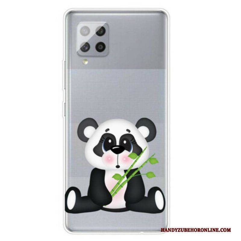 Handyhülle Für Samsung Galaxy A42 5G Nahtloser Trauriger Panda