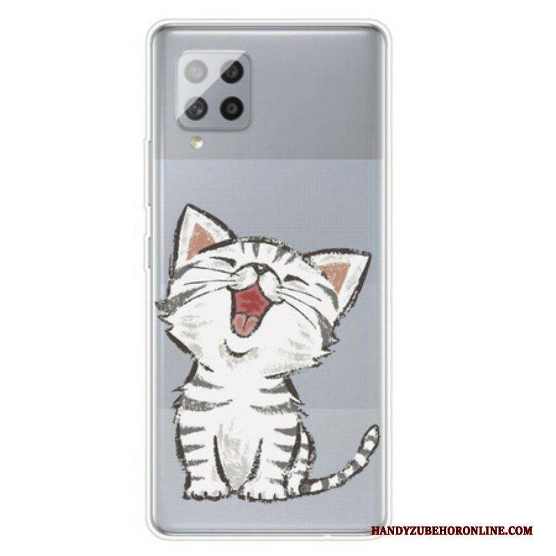 Handyhülle Für Samsung Galaxy A42 5G Süße Katze