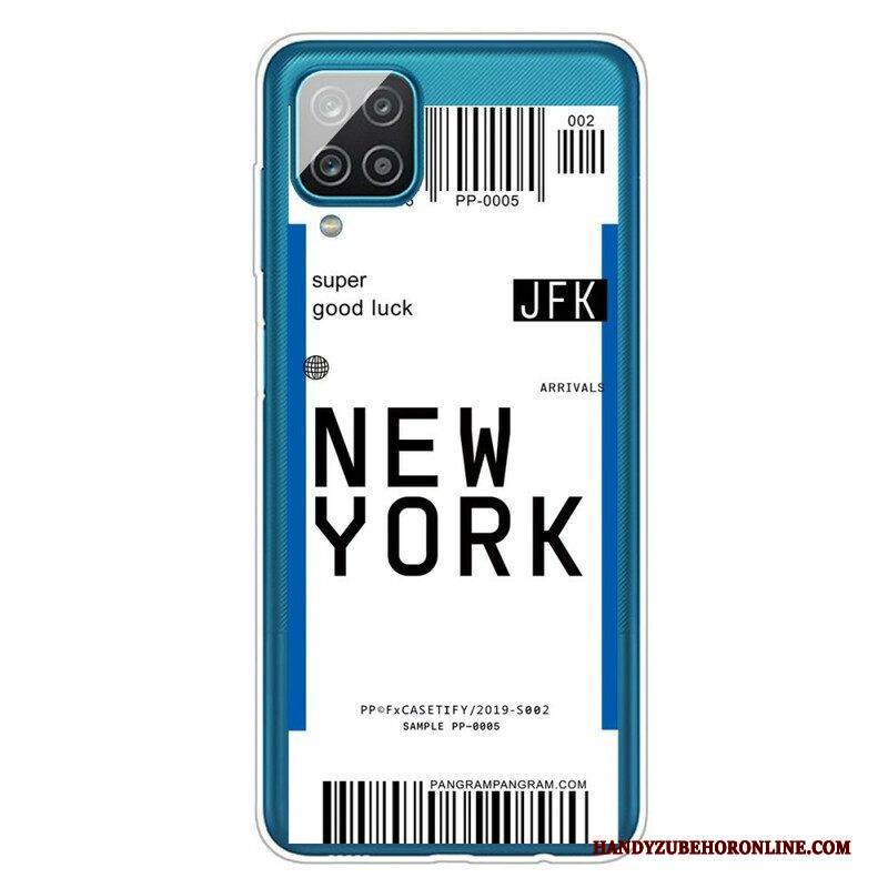 Handyhülle Für Samsung Galaxy M12 / A12 Bordkarte Nach New York