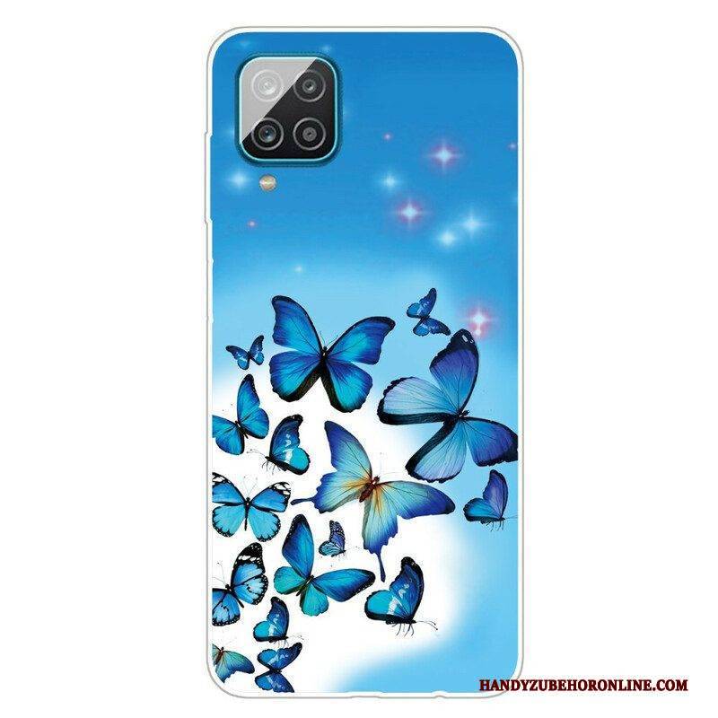Handyhülle Für Samsung Galaxy M12 / A12 Schmetterlinge Schmetterlinge