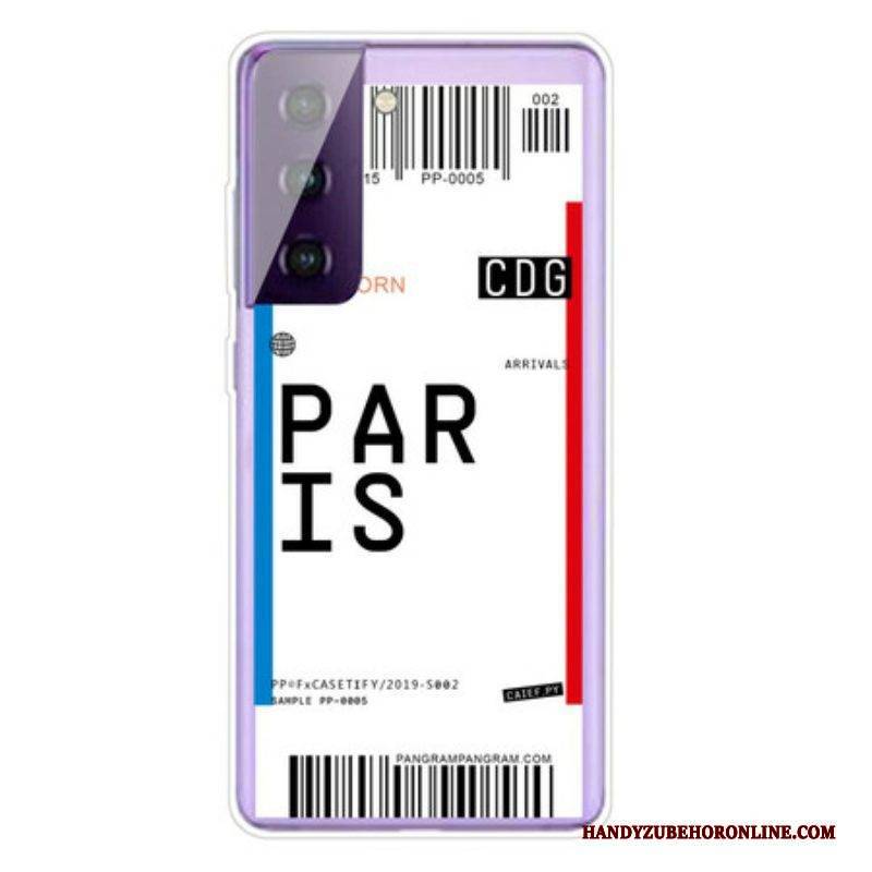 Handyhülle Für Samsung Galaxy S21 5G Bordkarte Nach Paris