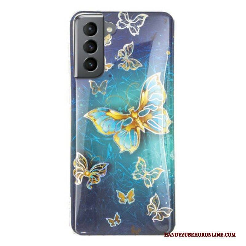 Handyhülle Für Samsung Galaxy S21 FE Entwerfen Sie Schmetterlinge