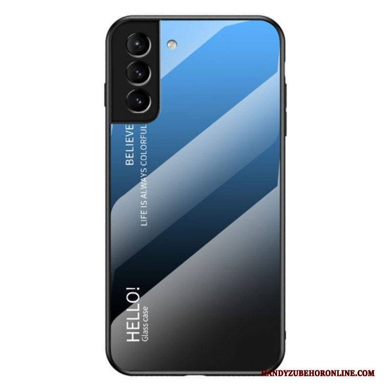 Handyhülle Für Samsung Galaxy S22 5G Gehärtetes Glas Hallo