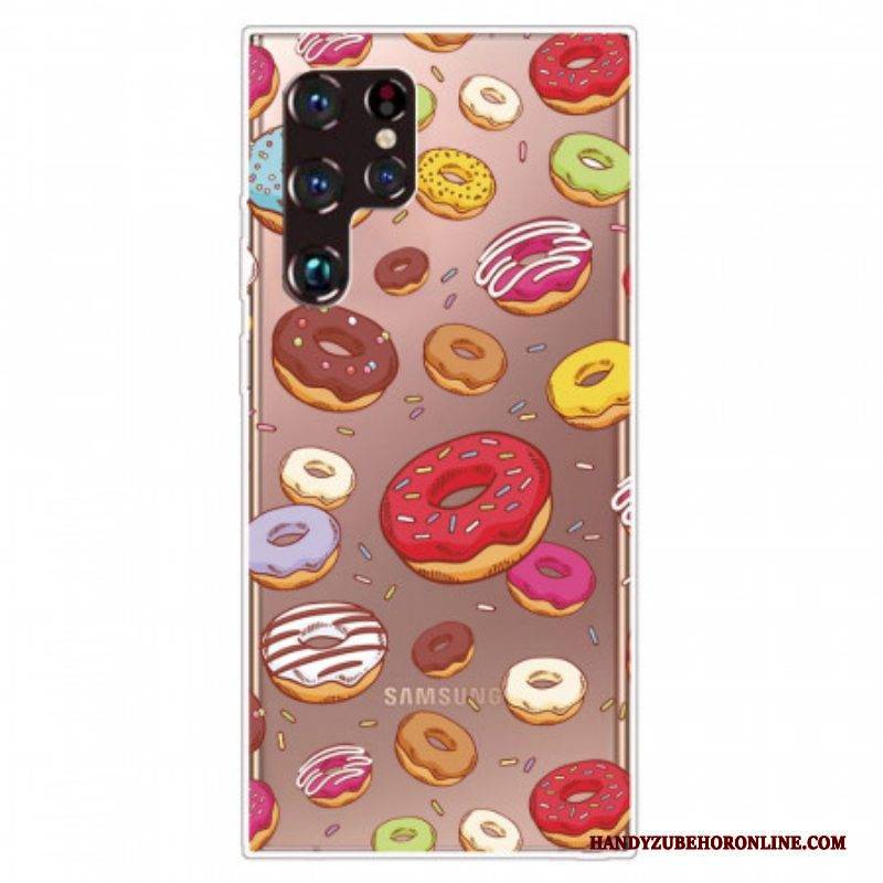 Handyhülle Für Samsung Galaxy S22 Ultra 5G Ich Liebe Donuts