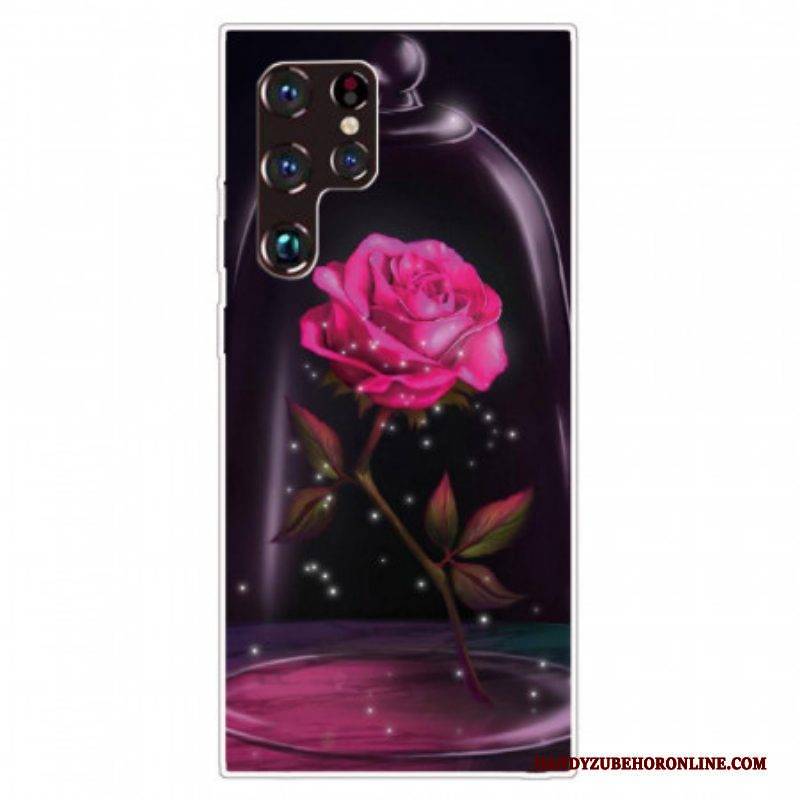 Handyhülle Für Samsung Galaxy S22 Ultra 5G Magisches Rosa