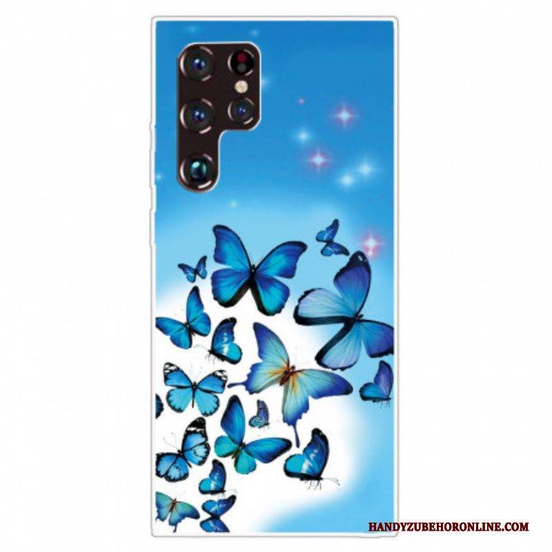 Handyhülle Für Samsung Galaxy S22 Ultra 5G Schmetterlinge Schmetterlinge 2