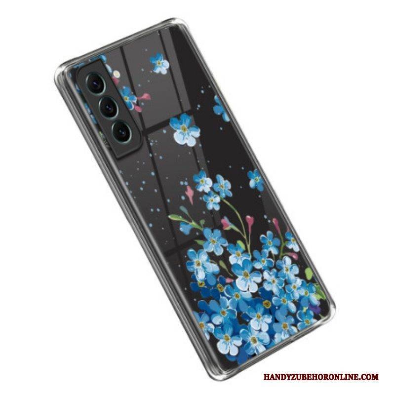 Handyhülle Für Samsung Galaxy S23 5G Blaue Blumen