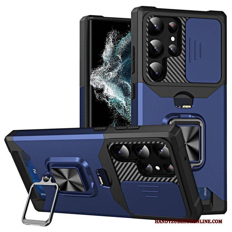 Handyhülle Für Samsung Galaxy S23 Ultra 5G Linsenschutz-kartenhalter Und Ständer