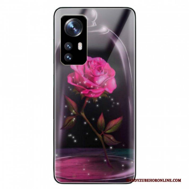 Handyhülle Für Xiaomi 12 / 12X Magisches Rosa Gehärtetes Glas