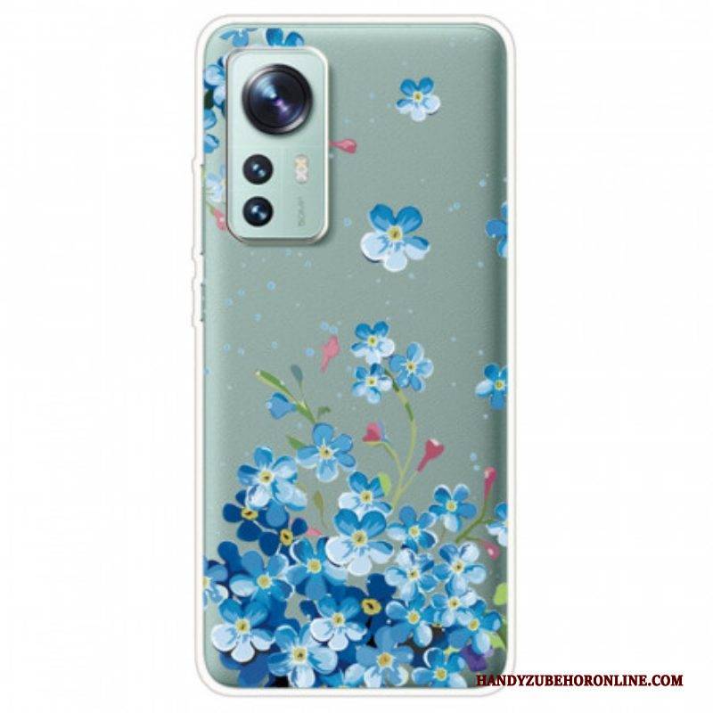 Handyhülle Für Xiaomi 12 / 12X Strauß Blauer Blumen