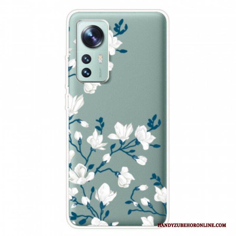 Handyhülle Für Xiaomi 12 Pro Weiße Blumen Aus Silikon
