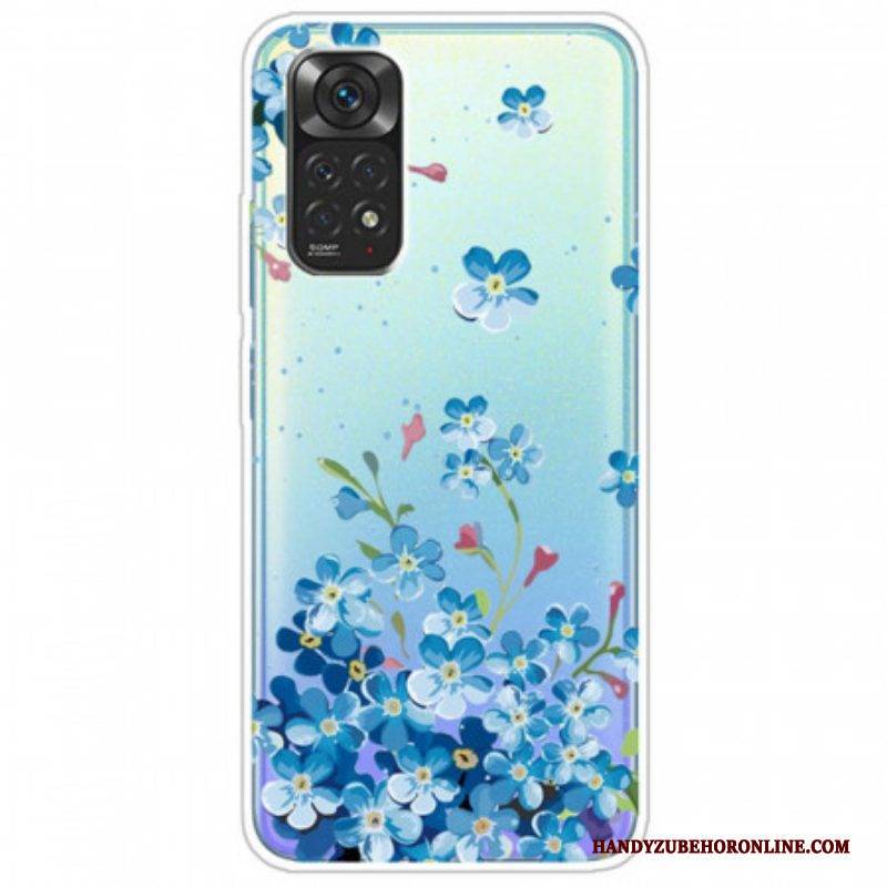 Handyhülle Für Xiaomi Redmi Note 11 / 11S Strauß Blauer Blumen