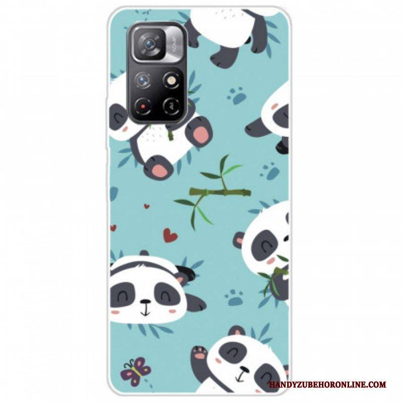 Handyhülle Für Xiaomi Redmi Note 11 Pro Plus 5G Panda-haufen Aus Silikon