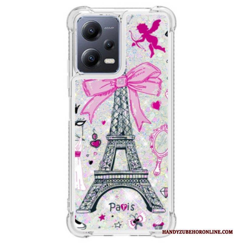 Handyhülle Für Xiaomi Redmi Note 12 5G Eiffelturm-pailletten