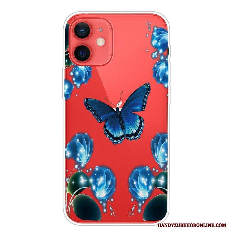 Handyhülle Für iPhone 13 Mini Schmetterlinge Schmetterlinge