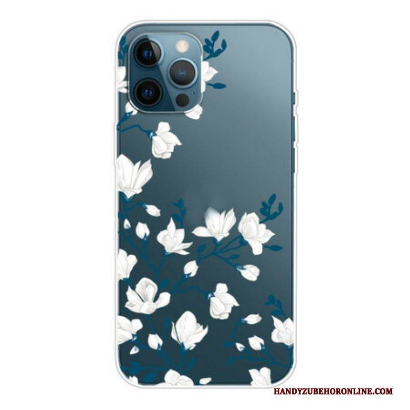 Handyhülle Für iPhone 13 Pro Max Weiße Blumen