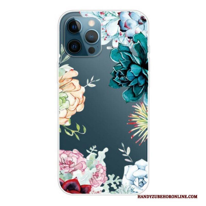 Handyhülle Für iPhone 13 Pro Oberteil Mit Aquarellblumen