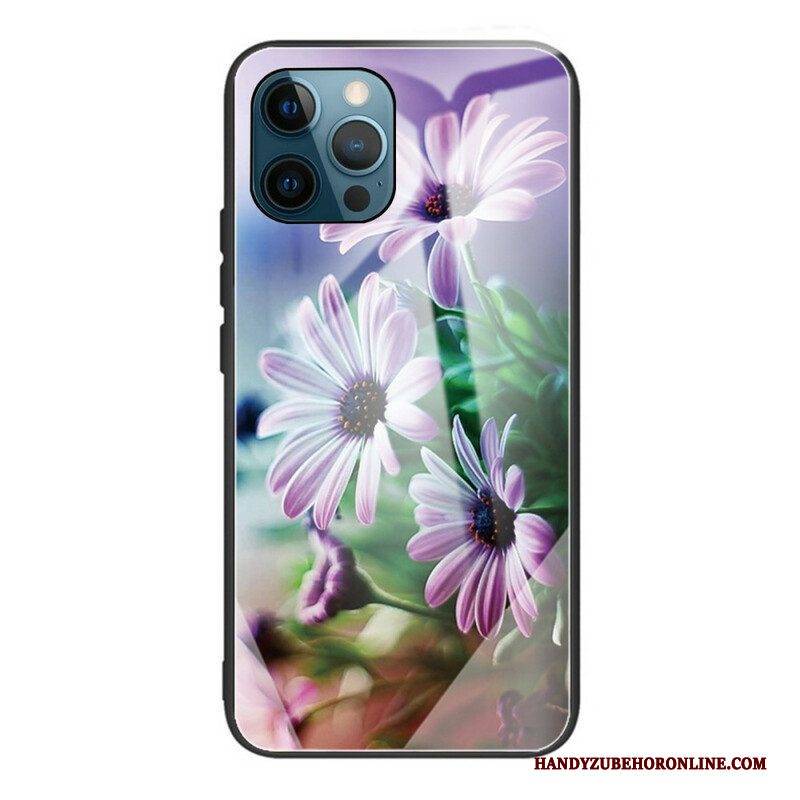 Handyhülle Für iPhone 13 Pro Realistische Blumen Aus Gehärtetem Glas