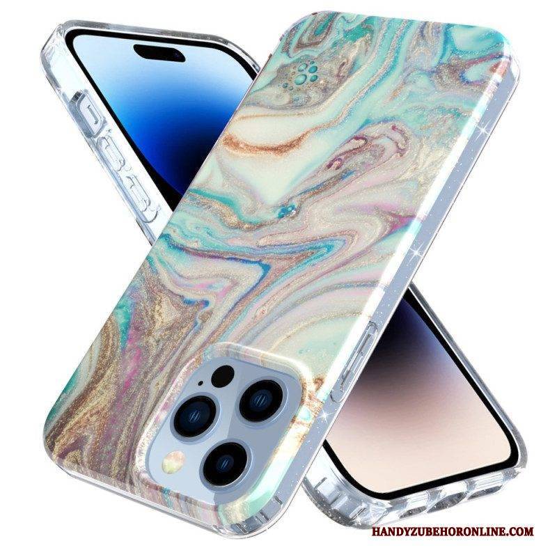 Handyhülle Für iPhone 14 Pro Max Einzelner Marmor