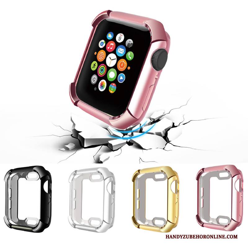 Hülle Apple Watch Series 4 Silikon Zubehör Rosa, Case Apple Watch Series 4 Taschen Anti-sturz Kuh
