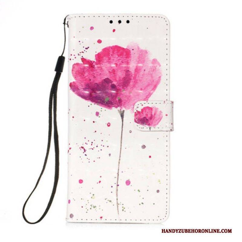 Hülle Flip Case Für iPhone 13 Pro Aquarellmohn