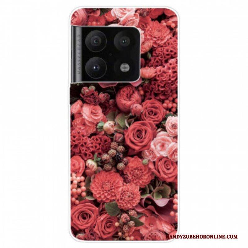 Hülle Für OnePlus 10 Pro 5G Pinke Blumen